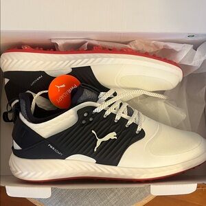 NWT Puma Ignite PWRAdapt Caged White and Black Golf Shoes Men’s 8.5